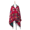 Yunnan horn-buttoned ethnic style hooded cape shawl Bohemian ethnic style hooded cape shawl Specification image